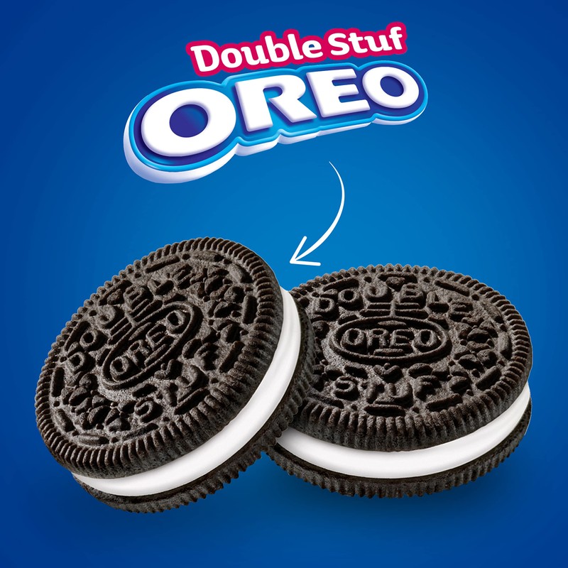 OREO Double Stuf Chocolate Sandwich Cookies, Family Size, 3 Packs