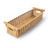 The Basket Lady Long Narrow Pole Handle Wicker Basket, Medium,