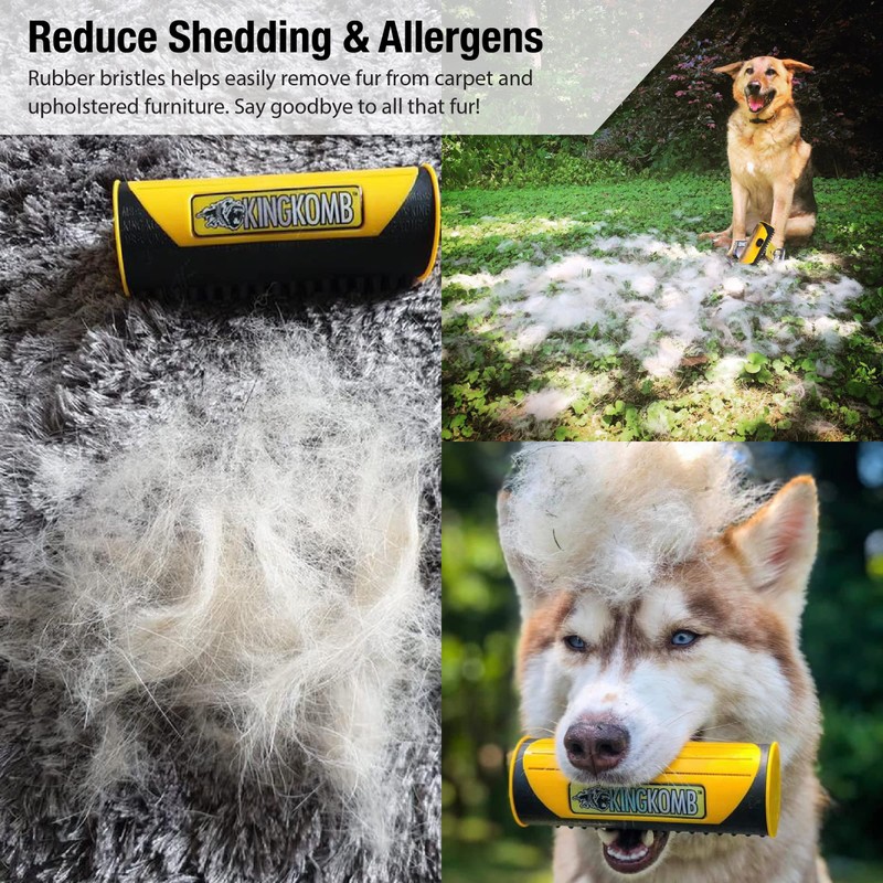 King Kanine Deshedding Dog Brush - Self Cleaning Deshedding Brush
