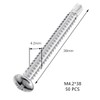 50 PCS Stainless Steel Round Head Drilling Self Tapping Screws