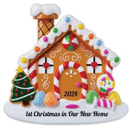 New Home Ornament ~ First Home Ornament ~ 1st Christmas in Our New Home Ornament 2024 ~ Gingerbread House Ornament