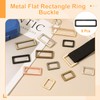 sourcing map 8pcs Metal Flat Rectangle Ring, 50mm(2inch) Metal Rectangular