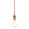 ENDON 111512 Eltham Pendant Light, Pink, Antique Brass