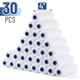 Bates- Foam Paint Roller Covers, 4 Inch, 30 Pack, Paint Roller 4 Inch, High Density Foam Roller Paint Covers, 4 Inch Paint Roller, Paint Rollers 4 Inch, Foam Paint Roller 4 Inch Foam Roller