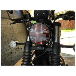 Union Jack Headlight Sticker Decal Accessory for Triumph Bonneville Bobber - Rootbeer