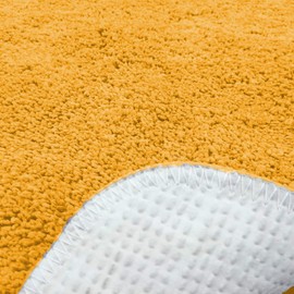 Brandsseller Badezimmermatte 50x50 cm Badteppich Badematte Badvorleger Duschvorleger waschbar rutschfest weiche Mikrofaser quadratisch - Orange