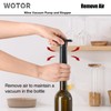 WOTOR Wine Stoppers - Vacuum Wine Saver, Preserver & Sealer