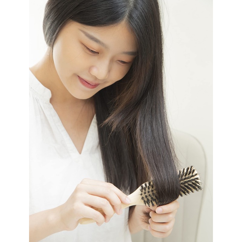 Hair Brush, Boar Bristle, Anti-Static, Natural Shiny and Shiny for
