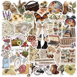 Unbranded 10pcs Vintage Scrapbooking Stickers Journal Pretty Cute Journaling Decorative