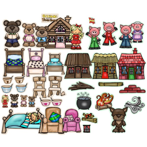 Three Little Pigs and Goldilock & The Three Bears Story