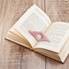 1Pc Pink Book Page Holder, Resin Thumb Book Support Book