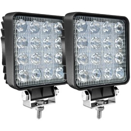 LED Work Lights for Truck, 4 Inch LED Light Pods 48W Square Work Light 12V 24V Spot Beam for ATV UTV RV Golf Cart Car Cube Off Road Driving Fog Lights,2PCS