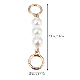 VALICLUD Elegant Pearl Bag Chain Decorative Accessory Girls Handbags Clutches Crossbody Bags Pearl Bead Hanging Chain Detachable Strap Evening Parties Weddings