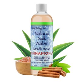 Dale Audrey Natural Pink Himalayan Saltwater Mouth Rinse | Organic Cinnamon Flavor I Fluoride Free Freshens Breath | Alcohol & Cruelty Free | Teeth Cleaner Mouthwash & Rinse for Healthy Gums-16 FL Oz