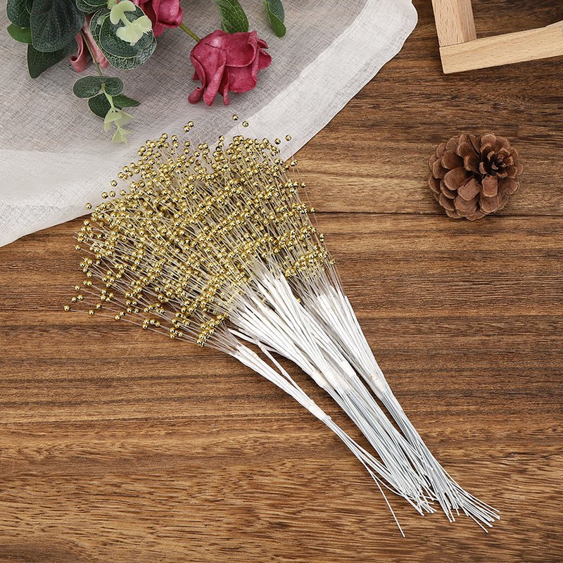 100Pcs Pearls Sticks Wearable ABS DIY Decoration Accessories for Wedding