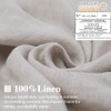 Simple&Opulence 100% Linen Stone Washed Euro Sham with Ruffle 26x26