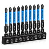 DCWecher 10-Pack Phillips Bits #2 Impact 2.5" Long, Magnetic Phillips