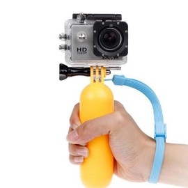 Walway Floating Hand Grip Floaty Handheld Monopod for GoPro Hero 6/5/ 5 Session/ 4 Session/ 4/3+/ 3/2/1, SJ4000/SJ5000, with Long Handle Screw and Wrist Strap