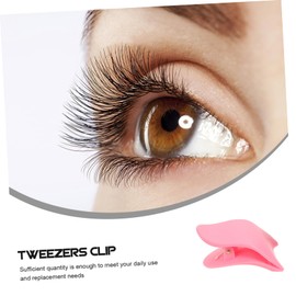 WOONEKY Eyelash Extension Tweezers Set 5pcs Eyelash Clip Lash Applicator Mascara Shield Perfect for Daily Use