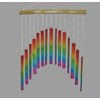 My Family House Glass Wind Chime - Curved Rectangle in