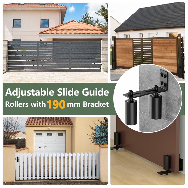 Anobeyi Adjustable Sliding Gate Roller Hardware Kit - Heavy Duty
