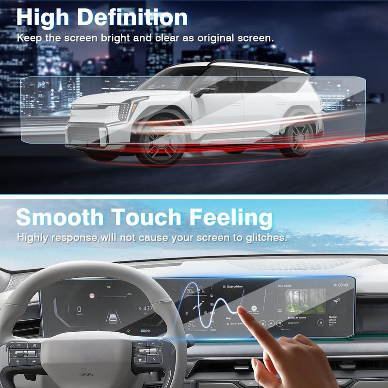 Karltys [Upgrade] Kia EV9 2024~2026 12.3-Inch Screen Protector [No Glare