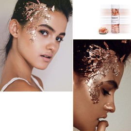 YEEECH Rosegold Glitter Stickers Leaf Face Eye Nails Body Art Makeup Crafts