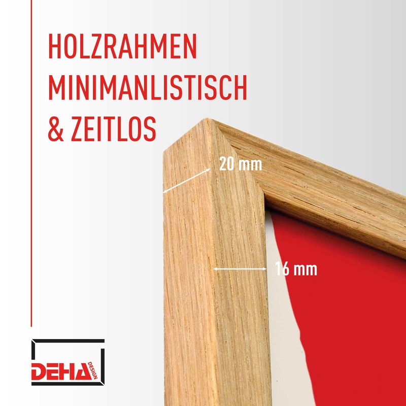 DEHA Design Fontana Wooden Picture Frame, Set of 3, 13