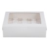 6PCS Set Cupcake Container 12 Holes Cardbord Bakery Pastry Carrier