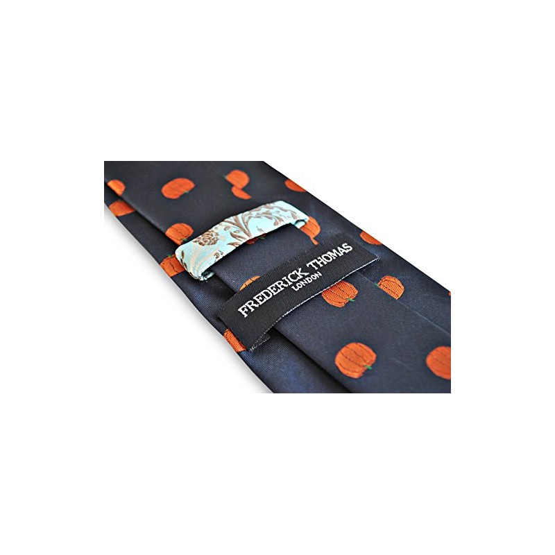 Frederick Thomas Pumpkin Pattern Mens Tie