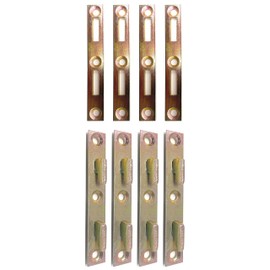 METAL MAGERY Bed Rail Fasteners 4" Set of 4 Bed Rail Brackets Heavy Duty Bed Frame Rail Hardware