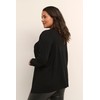 KAFFE CURVE Women's Plus Size Open Front Long Sleeves Sweater