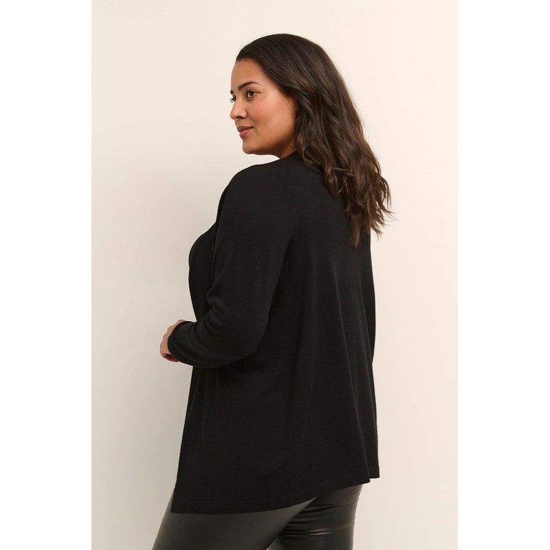 KAFFE CURVE Women's Plus Size Open Front Long Sleeves Sweater