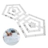 Quilting Ruler, Double Pentagon Quilting Rulers Transparent Acrylic Patchwork Sewing