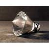 Lamp Finial-Crown Diamond Faceted Crystal Polished Chrome Base