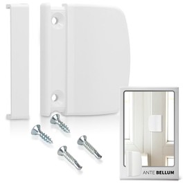 Ante bellum Balcony Door Handle – Versatile Plastic Door Handle for Balcony, Patio and Fly Screen Doors, Patio Door Handle Including Screws, Easy Installation without Drilling, Timeless Look in White