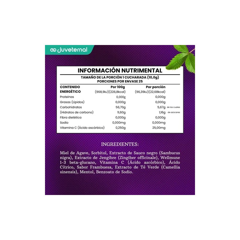 Anahuac Sambucus Jarabe Suplemento Alimenticio Frambuesa 250ml Saúco Negro