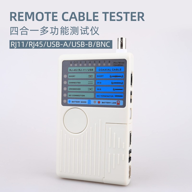 Multifunctiona Network Cable Tester 4in1 Remote USB BNC Rj11 Rj45