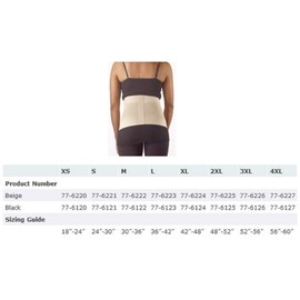 Corflex E/N Lumbar Back Support Brace - Belt for Back Pain-Black-XL - Black