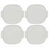 CorningWare A-12-PC (5L) White Rectangular Lids with Handles (4 Pack)