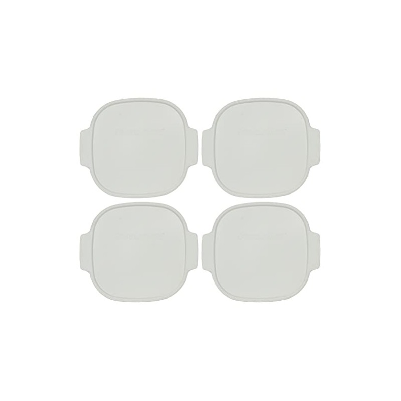 CorningWare A-12-PC (5L) White Rectangular Lids with Handles (4 Pack)