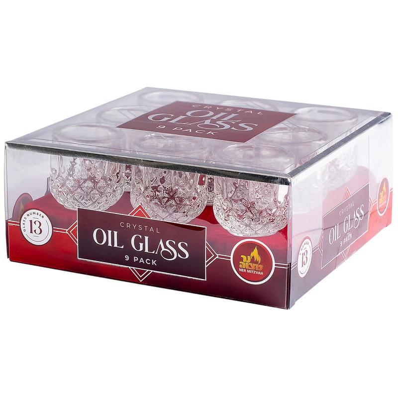 Hanukkah Menorah Oil Cups – Crystal Elegant Holders for Chanukah