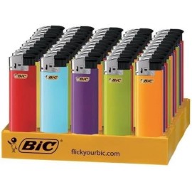 Bic Electric Push Down Lighter 50/ct Tray Assorted Colors, Wholesale
