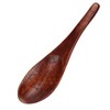5pcs Wooden Spoon Fish Shaped Hand Carved Old Paint Color