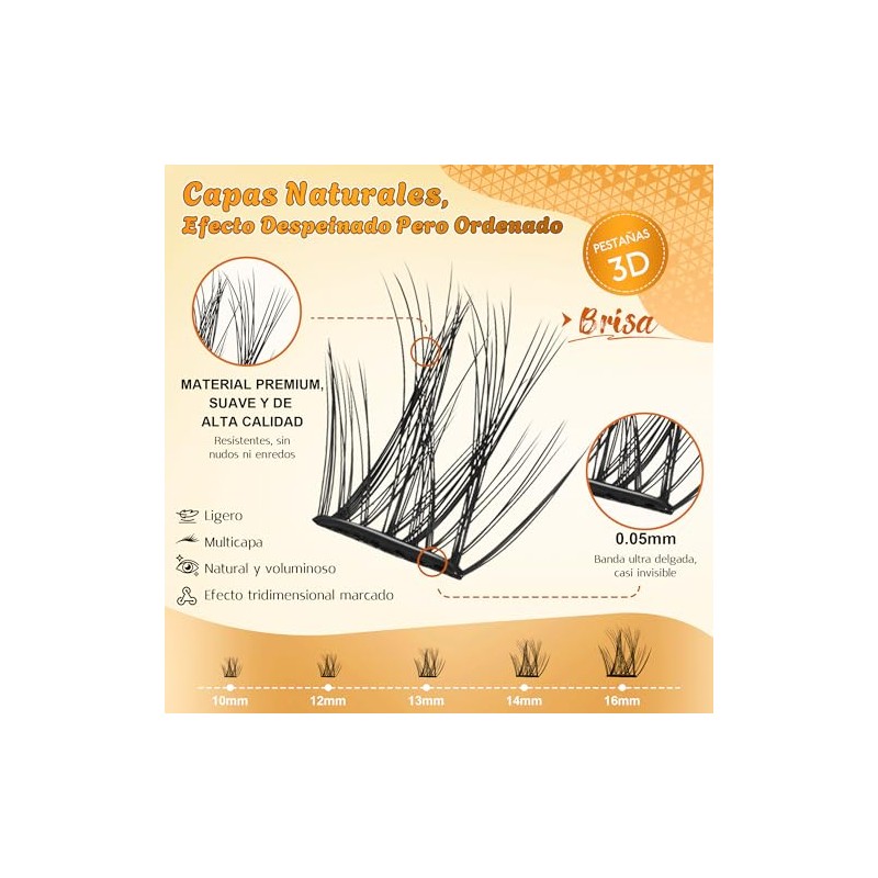Pestañas Postizas 3D Voluminosas y Naturales Suaves para Maquillaje de