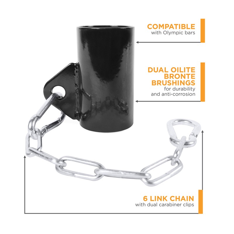 CAP Barbell Bar Attachment w/Chain Landmine Attachment, Fits 2 Inch