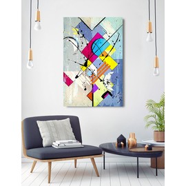 IPIC - Abstract geometric texture illustration. Giclee Print on Canvas Wall Art for Home Decor. 36x24