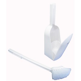 OHE Toilet Brush, White, Approx. Height 14.6 x Width 3.1 x Depth 3.7 inches (37 x 8 x 9.3 cm), Includes Lift Case, Flocked