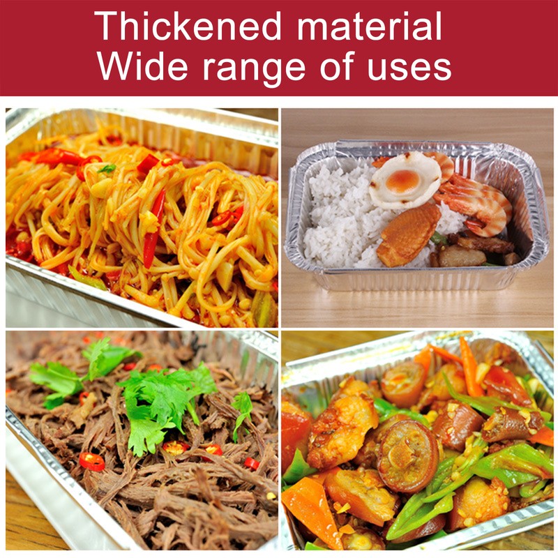 Disposable Tin Foil Box with Lid Outdoor Barbecue Baking Oven