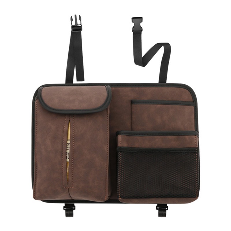 Car Back Seat Storage Bag Suspension PU Leather Hanging Organizer